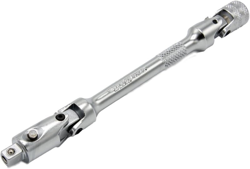 VIM Tools 6" L 1/4" DR. Double Joint Universal Locking Extension W/Spring-Loaded Male End - Image 1